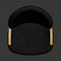 Minimalist Black Chair With Yellow Armrests And Three Wooden Legs Design