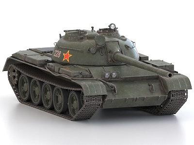 T54 tank T55 Soviet tank World War II tank 3d model