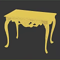Vintage Classical Wooden Table With Intricate Carved Legs And Smooth Tabletop Design