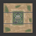 Aerial View Plan of Modern Building Complex with Green Lawns Parking Lots and Road Layout