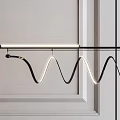 Modern Contemporary Pendant Lights With Curved And Geometric Metal Design For Interior Ceiling