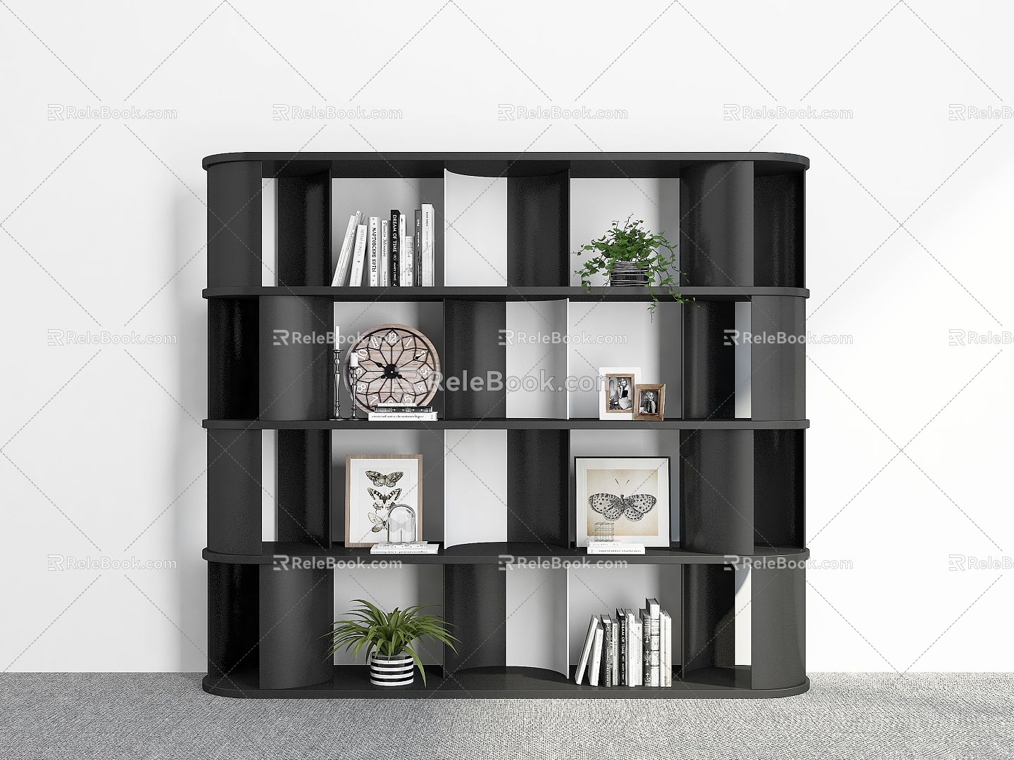 Bookshelf Bookshelf Ornaments Bookshelf Decorative Storage Rack Decorative Rack Bookshelf Shelf model