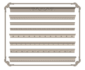 European plaster line 3d model