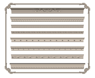 European plaster line 3d model