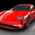 Red Modern Sports Car With Sleek Aerodynamic Body And Black Alloy Wheels