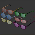 Fashion Accessories Stylish Eyeglasses with Multiple Frame Shapes Different Colors Square Round Designs Reflective