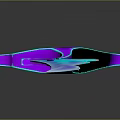 Glowing Blue Purple Gradient Fantasy Sword With Modern Design On Dark Background