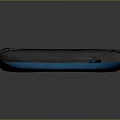 Gray Storage Case With Black Straps And Blue Accent Edge Design