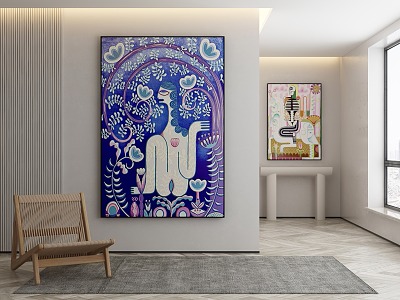 modern decorative painting 3d model