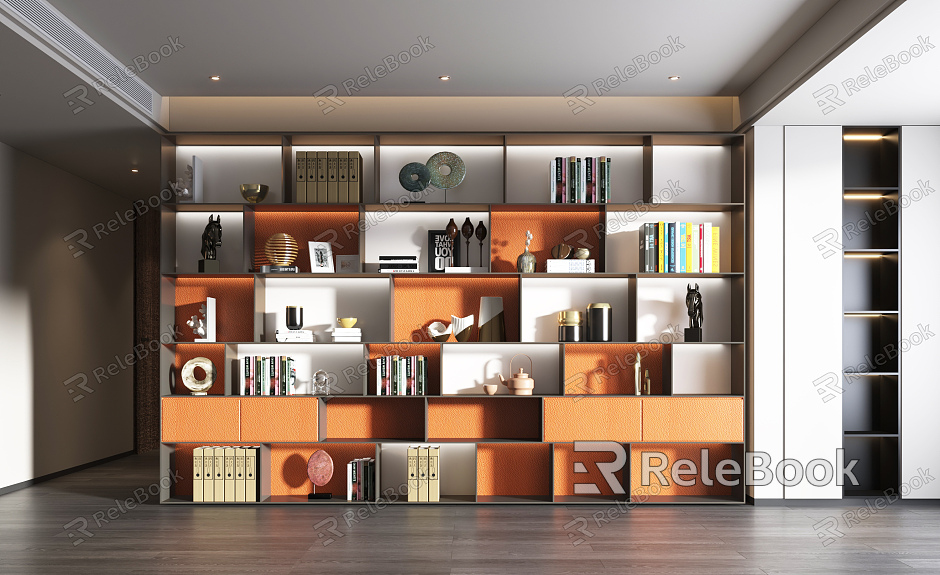 Modern bookcase model