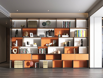 Modern bookcase 3d model