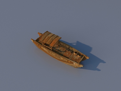 Wooden Boat 3D Model 3d model