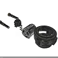 Industrial Mechanical Components With Metal Bolts Cylindrical Bearings And Gear Assemblies