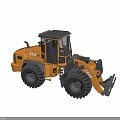 Yellow CASE 821G Heavy Duty Loader Construction Function Utility Vehicle 3d model