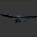 Blue Winged Dragon Mythical Creature With Colorful Head And Scaled Body