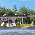 Long strip of gallery frame 3d model