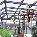 Modern Sunroom Design With Glass Roof And Aluminum Frame Interior Plants And Outdoor Furniture