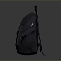 Gray Backpack With Sleek Design Front Buckle Pocket Top Handle And Side Pockets 3d model