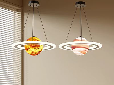 Modern Simple Chandelier Nordic Style Chandelier Mediterranean Style Chandelier Study Light Combination Planet Light Children's Chandelier 3d model