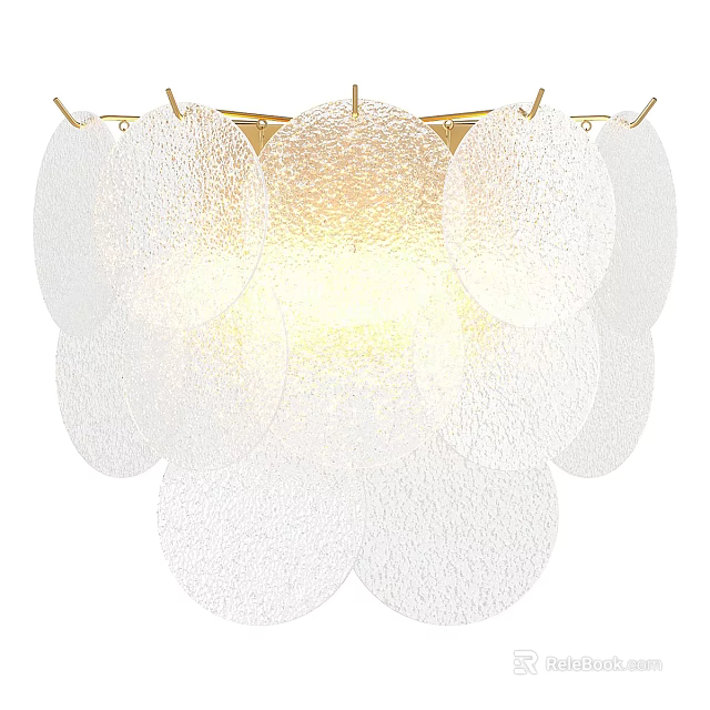 Modern Elegant Wall Lamp With Frosted Circular Glass Shades And Soft Illumination For Home Decor 3d model 