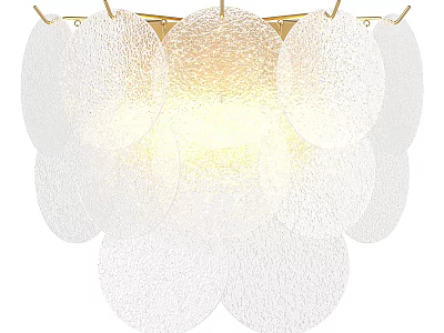 Modern Elegant Wall Lamp With Frosted Circular Glass Shades And Soft Illumination For Home Decor 3d model