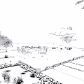 Rooftop Terrace Design with Outdoor Dining Set Umbrella and City Skyline View