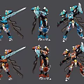 Modern Robots 3d model