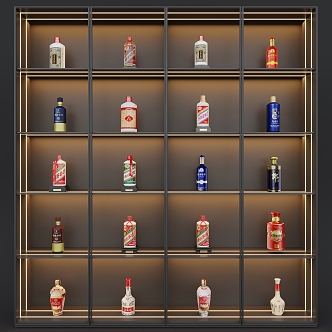 liquor and liquor 3d model