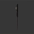 Black Carved Hairpin With Decorative Pearl And Intricate Patterns For Traditional Hair Accessory