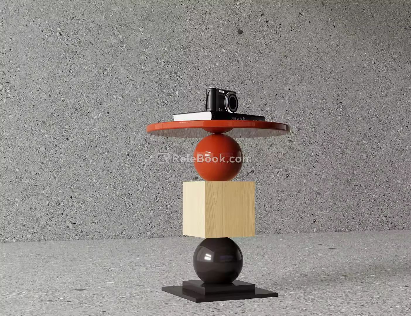 Modern side-several round side-several 3d model