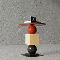 Modern side-several round side-several 3d model