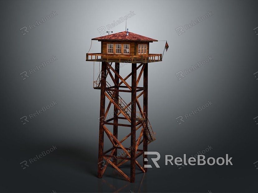 Tower defense sentry tower tower air defense watchtower observatory observatory observatory tower loft model