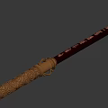 Durable Fishing Rod With Wooden Handle And Dark Brown Body Design