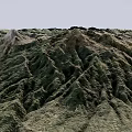 3D Rendered Mountain Landscape With Lush Green Vegetation And White Snowy Peak