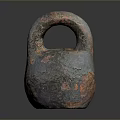 Rusty Vintage Kettlebell As Unique Household Item With Rough Texture Design