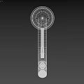 Modern Stainless Steel Faucet With Textured Surface And Curved Spout Design