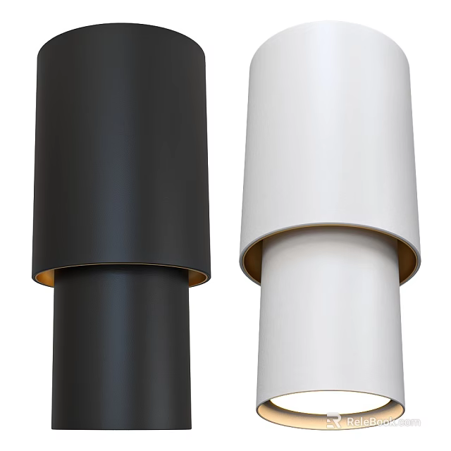 Modern Black and White Downlights and Spotlights for Home Lighting Fixtures 3d model 