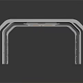 Durable Industrial Metal Arched Frame Structure With Textured Surface And Supports