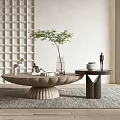 Modern coffee table combination 3d model
