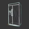 Stainless Steel Double Door Refrigerator With Water Dispenser And Modern Design
