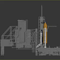 Detailed Rocket Launch Pad Structure With 3D Model Tower And Platform Components 3d model