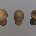 Wooden Mushroom Shaped Decorative Ornament Set for Home Interior Decor
