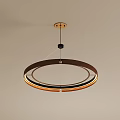 Modern Circular Pendant Light With Metal Frame And Warm Glow For Contemporary Home Interiors