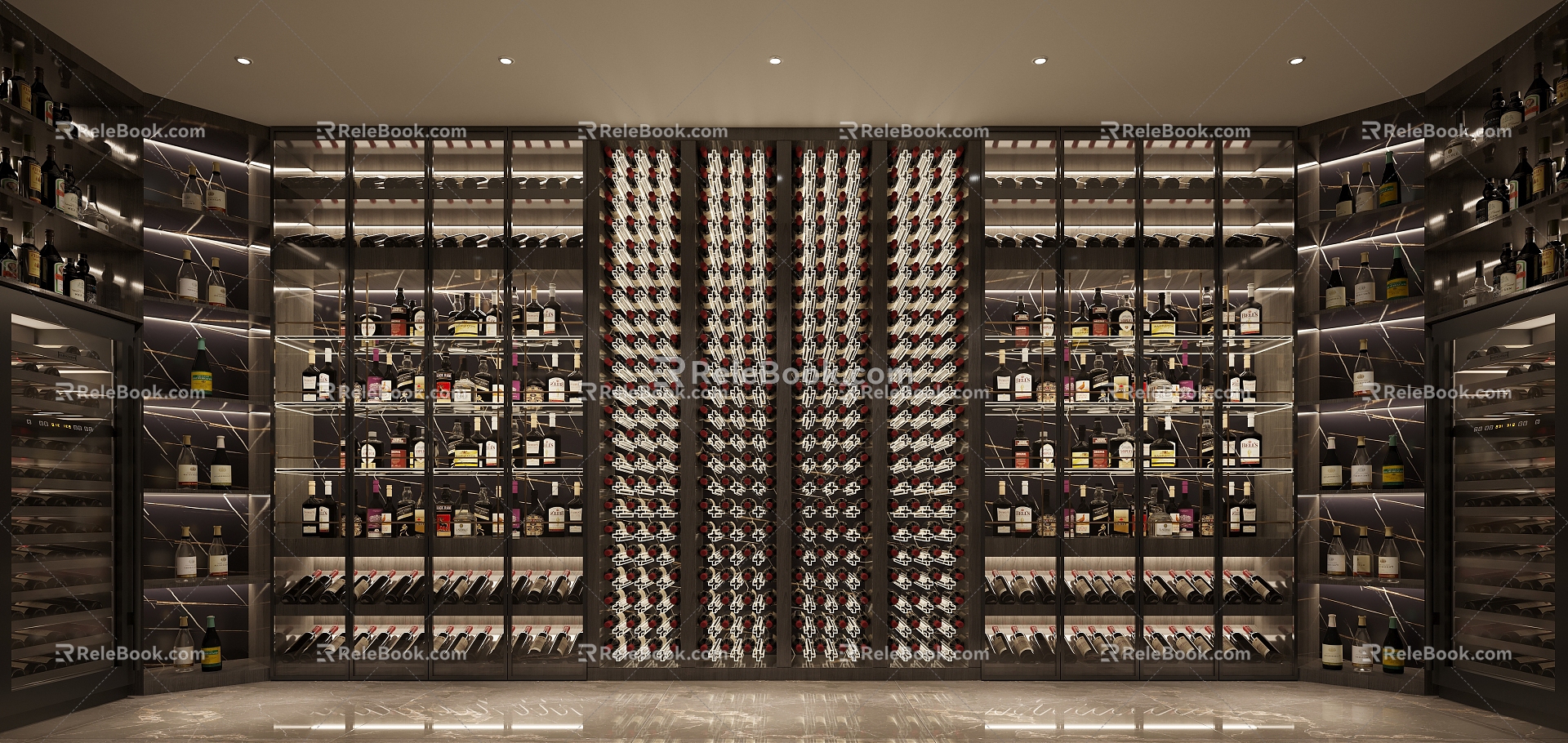 Wine cellar Modern tasting room 3d model