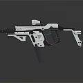 Futuristic Metallic Gun Design With Tactical Scope And Ergonomic Grip
