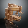 Advanced Medical Equipment with Rotating Multi Axis Arms for Precision Therapy 3d model