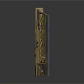 Intricate Architectural Ornament With Lattice Design Golden Accents And Blue Details