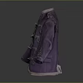 Purple Jacket With Decorative Buttons And Embroidered Cuffs For Daily Use