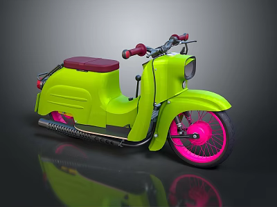 Scooter Motorcycle Two-wheeled Motocross Motorcycle Road Race Motorcycle Motor Vehicle 3d model