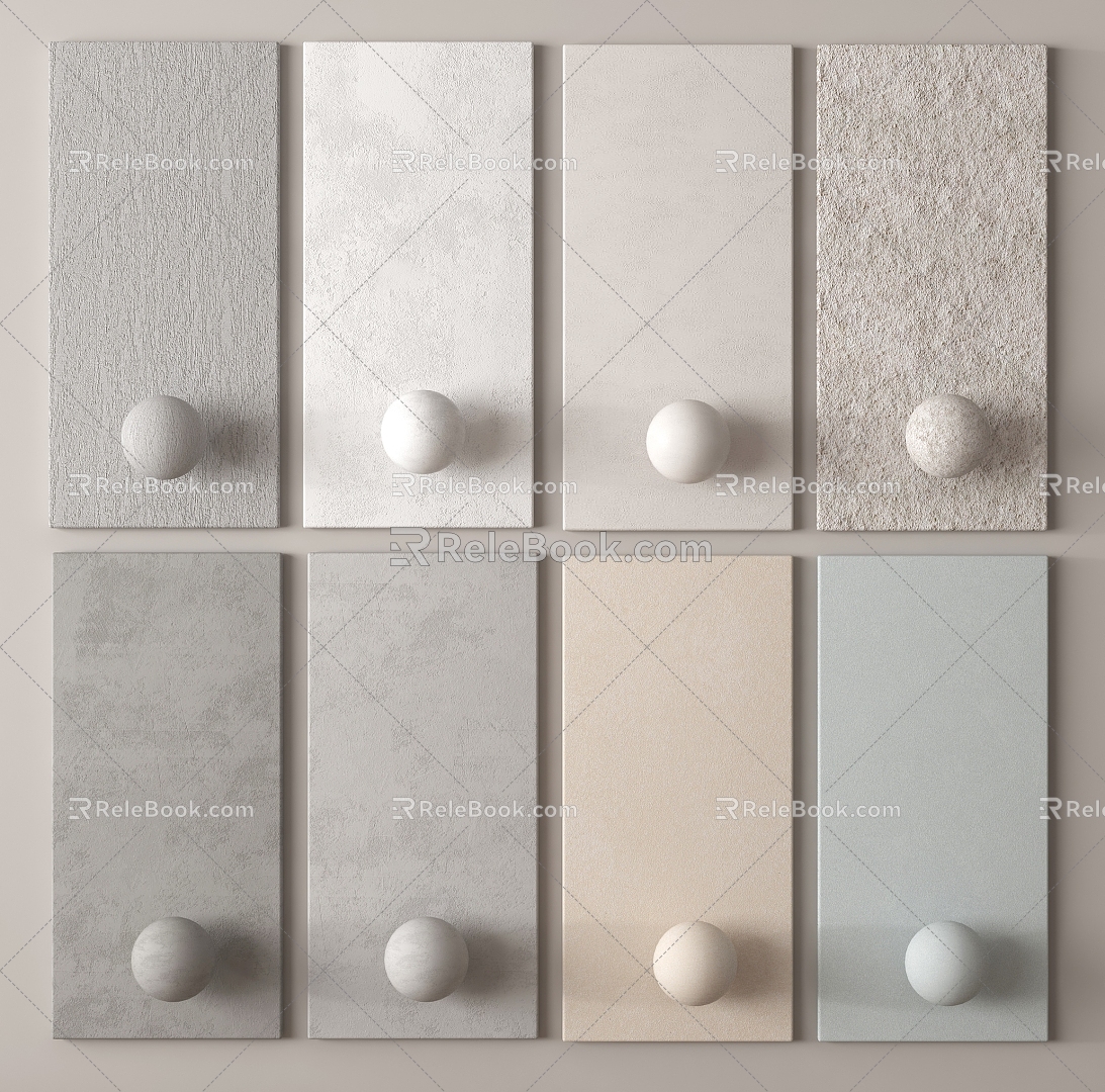 Modern micro-cement wall art paint real stone paint wall cement paint texture paint 3d model